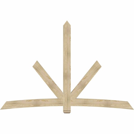 Ekena Millwork Alberta Rough Sawn Timber Gable Bracket, Douglas Fir, 108"W x 72"H x 4"D x 6"F, 16/12 Pitch GBW108X72X0406ALB00RDF